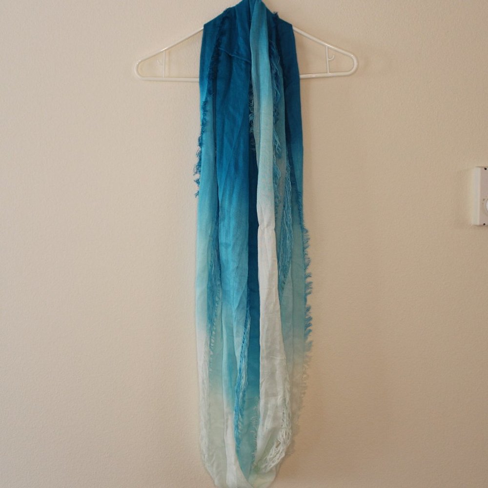 Blue Ombre Infinity Scarf